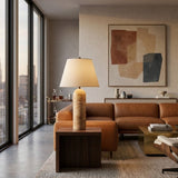 Modern European furniture - Yellow Travertine Accent Floor Lamp - www.oroa.com