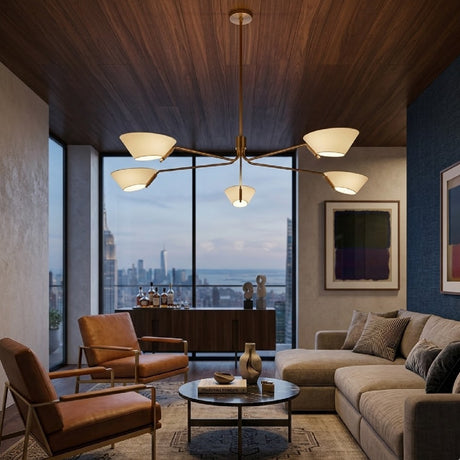   White Glass Chandelier | Oroa.com