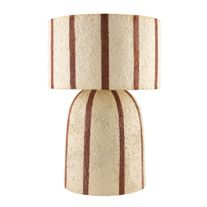   Beige Striped Accent Table Lamp | Oroa.com