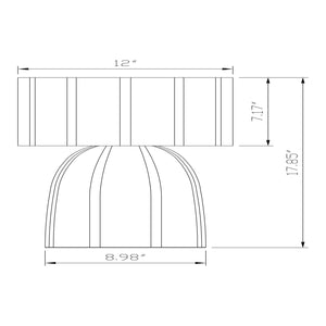   Beige Striped Accent Table Lamp | Oroa.com