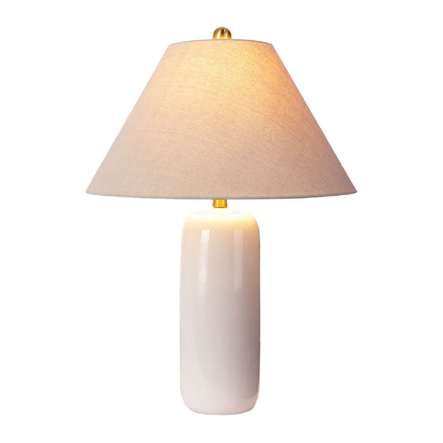 White Ceramic Accent Table Lamp | Kuda Home Viper | Oroa.com