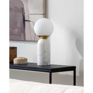   Marble White Glass Table Lamp | Oroa.com