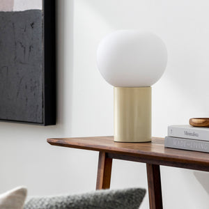   Modern European furniture - Round White Glass Table Lamp - www.oroa.com | Oroa.com