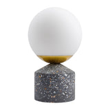 Modern European furniture - Speckled Gray Cement Table Lamp - www.oroa.com