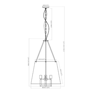   White Linen Chandelier | Oroa.com