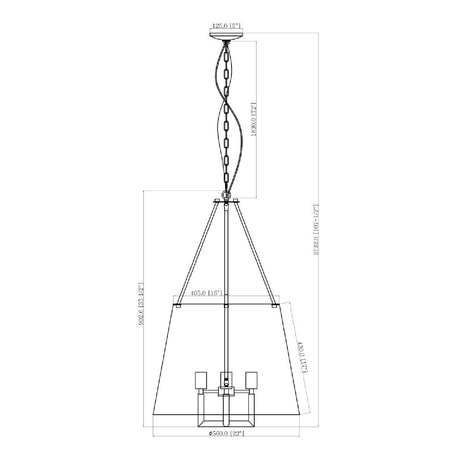 Modern European furniture - White Linen Chandelier - www.oroa.com
