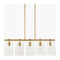 Modern European furniture - 5-Light Glass Pyramid Linear Chandelier - www.oroa.com