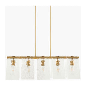Modern European furniture - 5-Light Glass Pyramid Linear Chandelier - www.oroa.com