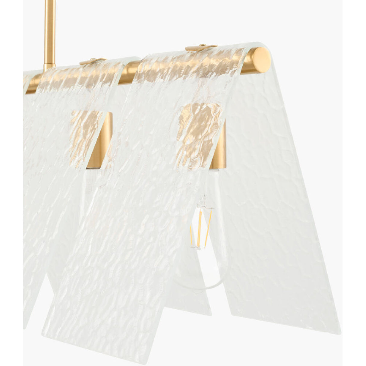   5-Light Glass Pyramid Linear Chandelier | Oroa.com