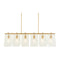 Modern European furniture - 6-Light Clear Glass Linear Chandelier - www.oroa.com