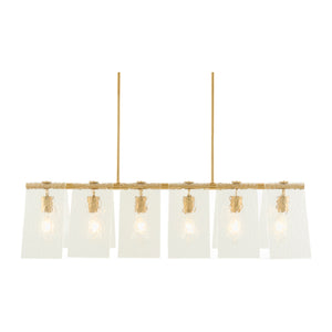   Modern European furniture - 6-Light Clear Glass Linear Chandelier - www.oroa.com | Oroa.com