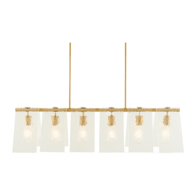 Modern European furniture - 6-Light Clear Glass Linear Chandelier - www.oroa.com