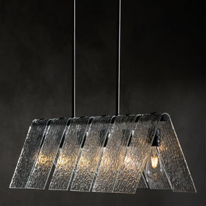   Modern European furniture - 6-Light Clear Glass Linear Chandelier - www.oroa.com | Oroa.com