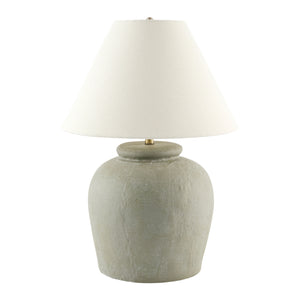   Linen Shade Cement Table Lamp | Oroa.com