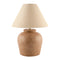 Modern European furniture - Linen Shade Cement Table Lamp - www.oroa.com