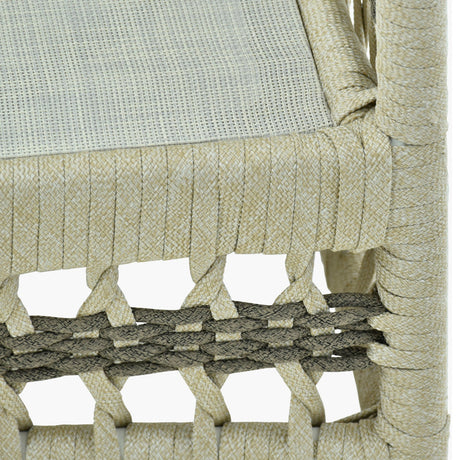 Modern European furniture - Cream Aluminum Outdoor Accent Chair - www.oroa.com