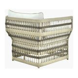 Modern European furniture - Cream Aluminum Outdoor Accent Chair - www.oroa.com