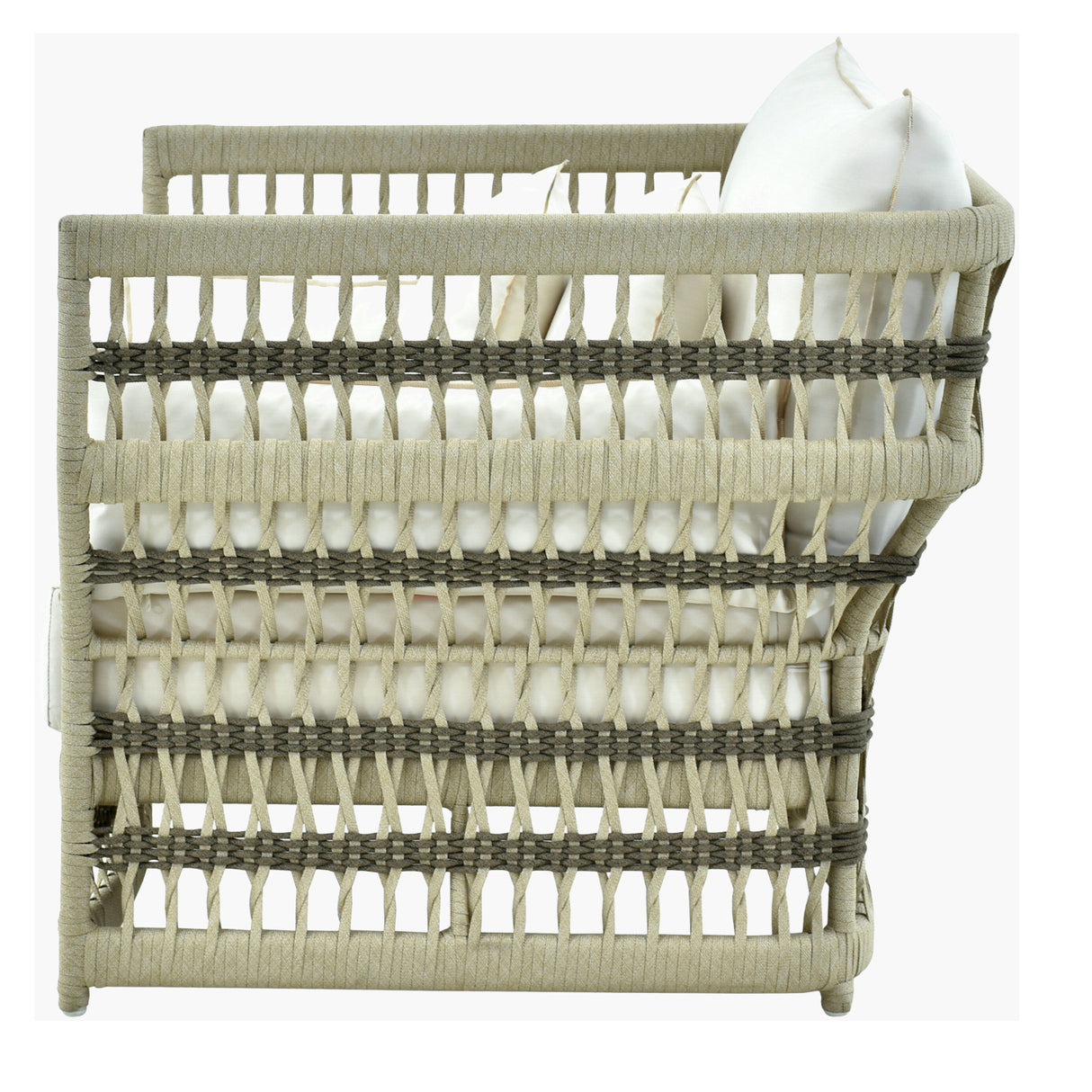   Cream Aluminum Outdoor Accent Chair | Oroa.com