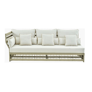   Modern European furniture - Cream Aluminum Outdoor Left-Armed Sofa - www.oroa.com | Oroa.com