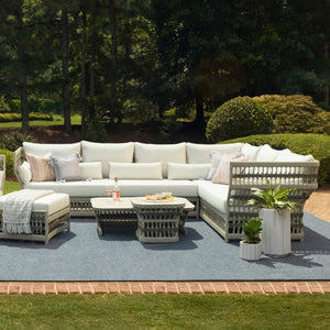   Modern European furniture - Cream Aluminum Outdoor Left-Armed Sofa - www.oroa.com | Oroa.com