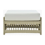 Modern European furniture - Cream Aluminum Outdoor Ottoman - www.oroa.com