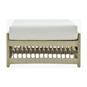 Modern European furniture - Cream Aluminum Outdoor Ottoman - www.oroa.com