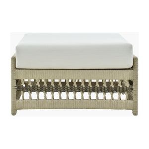   Cream Aluminum Outdoor Ottoman | Oroa.com