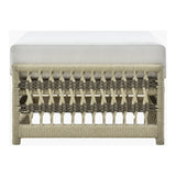 Modern European furniture - Cream Aluminum Outdoor Ottoman - www.oroa.com