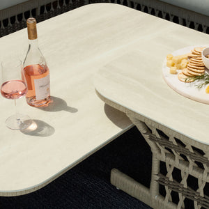   Cream Aluminum Outdoor Coffee Table | Oroa.com
