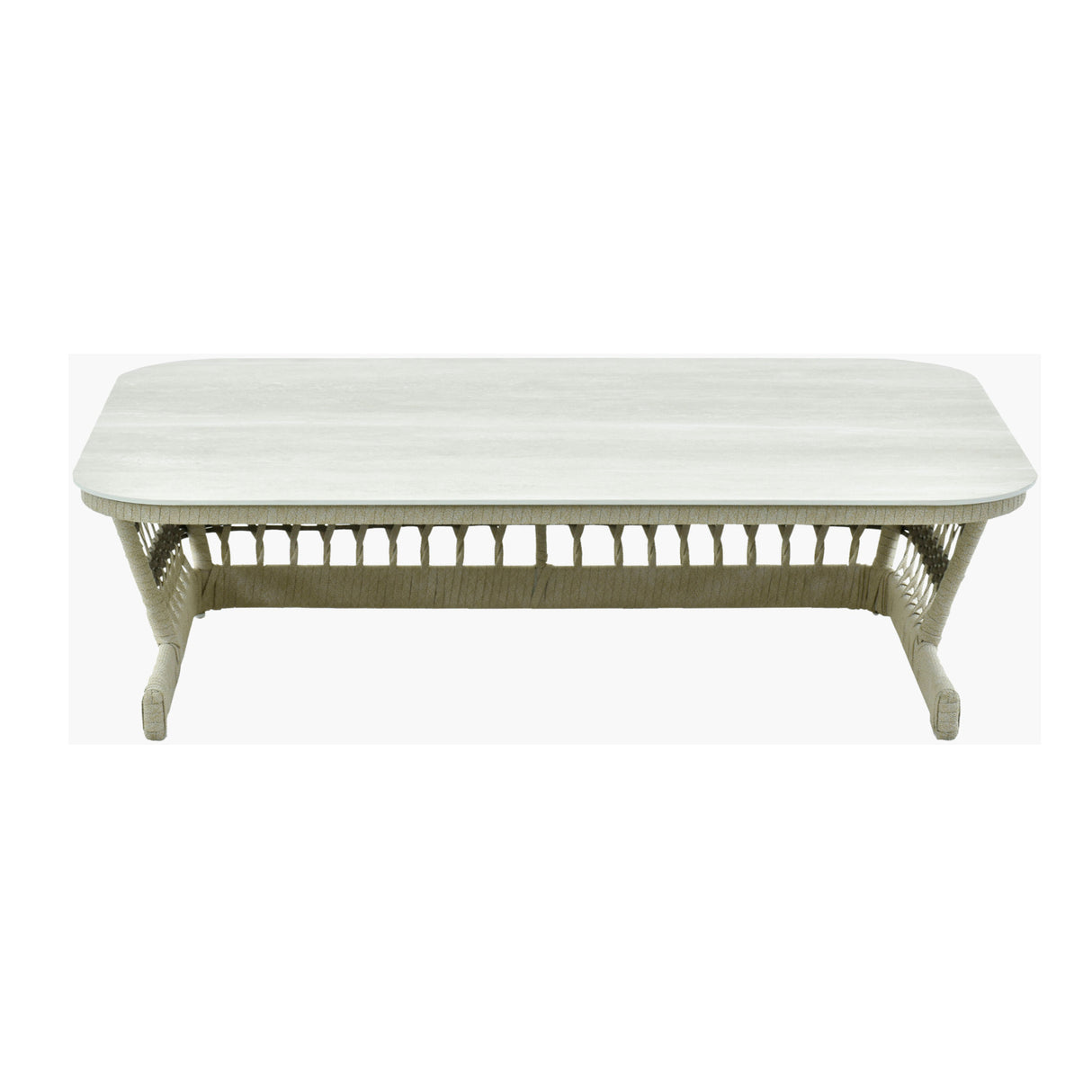   Cream Aluminum Outdoor Coffee Table | Oroa.com