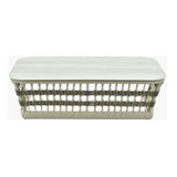 Modern European furniture - Cream Aluminum Outdoor Coffee Table - www.oroa.com