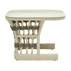   Modern European furniture - Cream Aluminum Outdoor End Table - www.oroa.com | Oroa.com