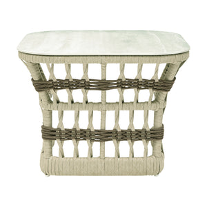   Modern European furniture - Cream Aluminum Outdoor End Table - www.oroa.com | Oroa.com