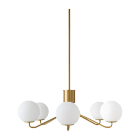 Modern European furniture - 6-Light White Glass Orbs Chandelier - www.oroa.com