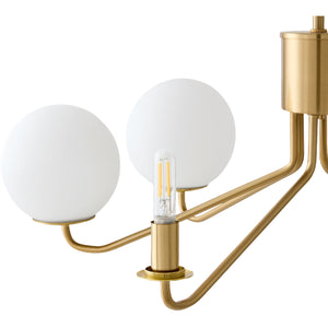   Modern European furniture - 6-Light White Glass Orbs Chandelier - www.oroa.com | Oroa.com