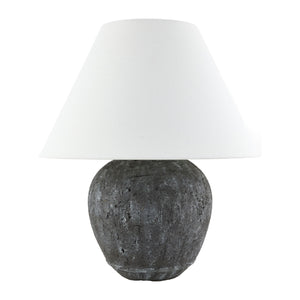   Black Cement Accent Table Lamp | Oroa.com