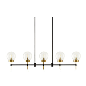 Modern European furniture - 5-Light Glass Linear Chandelier - www.oroa.com
