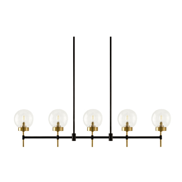 Modern European furniture - 5-Light Glass Linear Chandelier - www.oroa.com