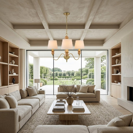   3-Light Linen Classic Chandelier | Oroa.com