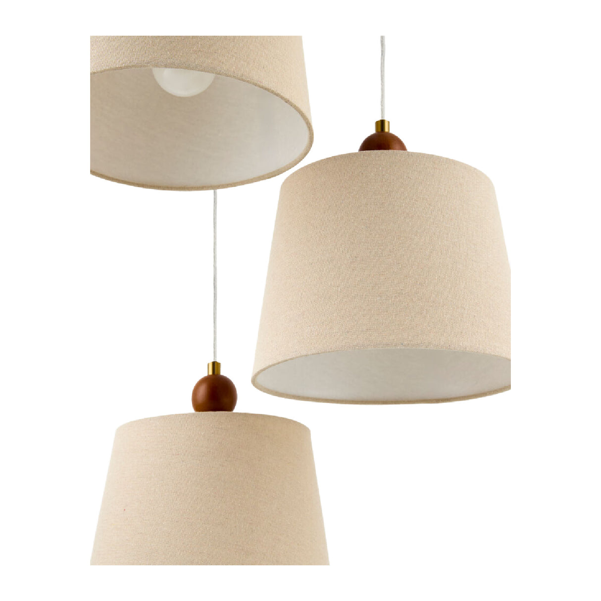   3-Light Linen Chandelier | Oroa.com