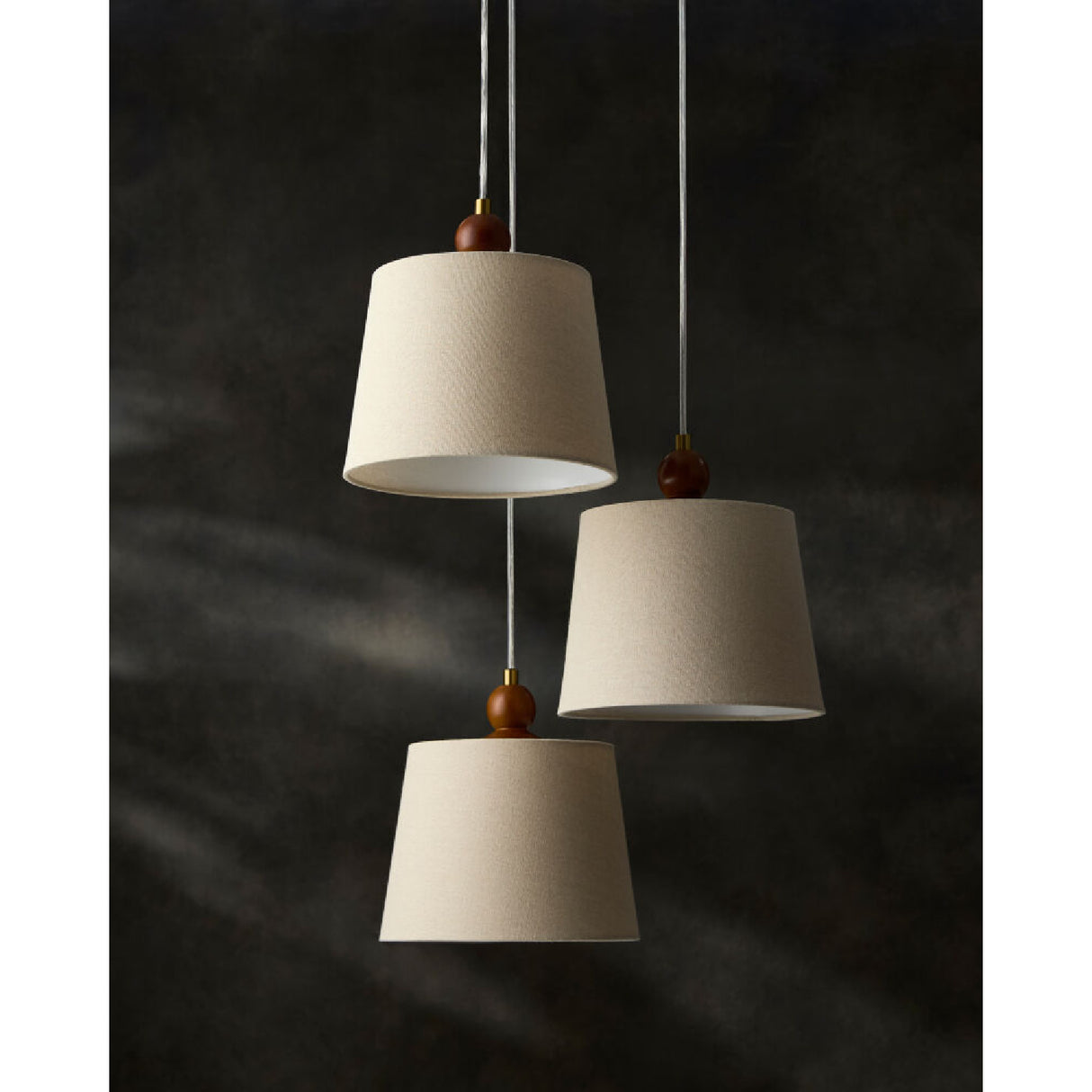   3-Light Linen Chandelier | Oroa.com