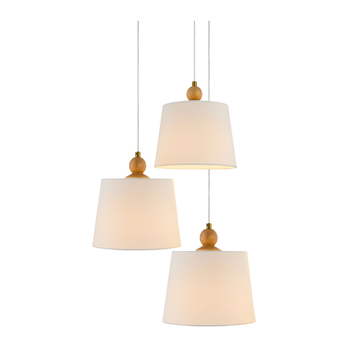   3-Light Linen Chandelier | Oroa.com