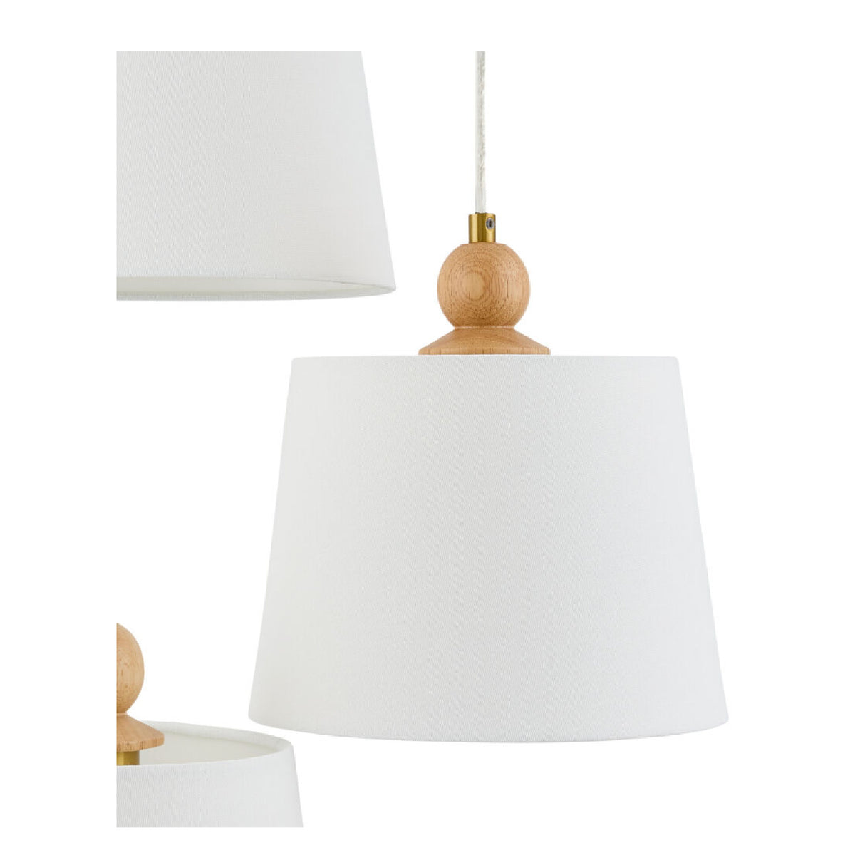   3-Light Linen Chandelier | Oroa.com