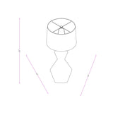 Modern European furniture - Beige Ceramic Geometrical Table Lamp - www.oroa.com