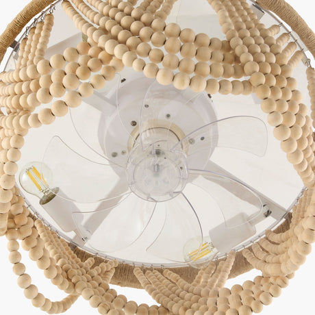 Modern European furniture - Wooden Beads Cascade Chandelier - www.oroa.com