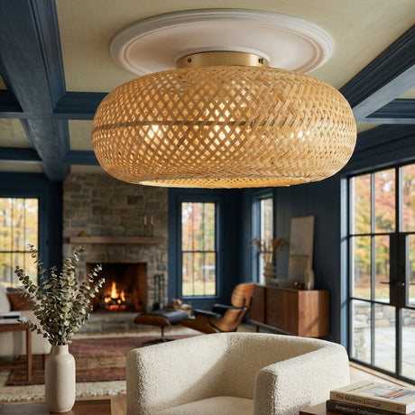   Modern European furniture - Woven Rattan Cane Chandelier - www.oroa.com | Oroa.com