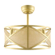Modern European furniture - Gold Framed Rattan Chandelier - www.oroa.com