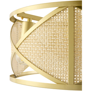   Modern European furniture - Gold Framed Rattan Chandelier - www.oroa.com | Oroa.com