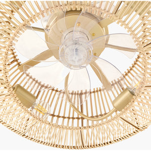   Modern European furniture - Rattan Cane 4-Light Chandelier - www.oroa.com | Oroa.com