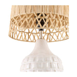 Modern European furniture - Woven Seagrass Ceramic Table Lamp (Set of 2) - www.oroa.com